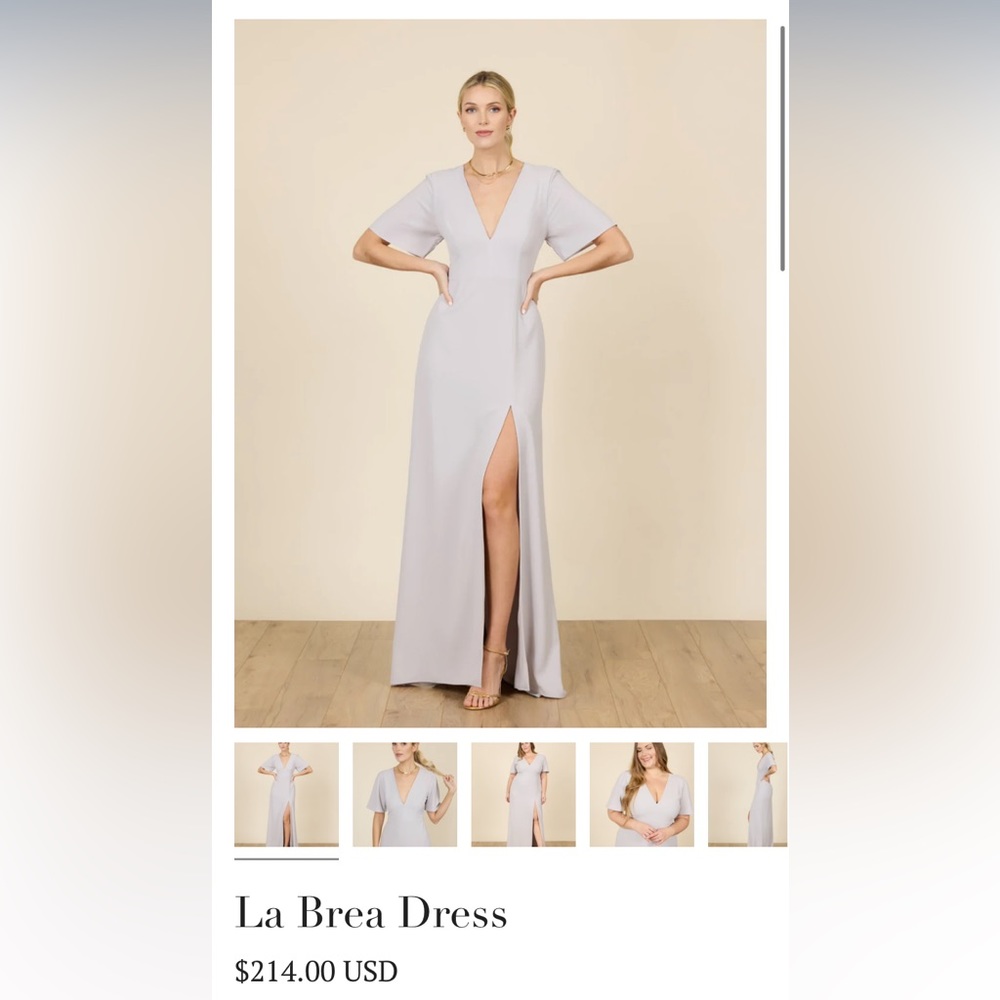 La Brea “Bridesmaid” Dress Dove Grey - Park and Fifth Co.